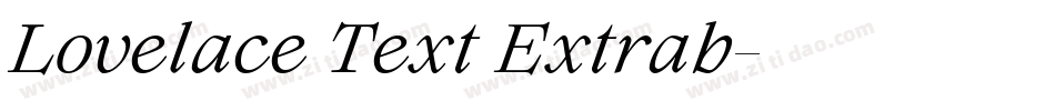 Lovelace Text Extrab字体转换